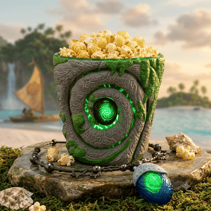 Moana Heart of Te Fiti Popcorn Bucket with Necklace