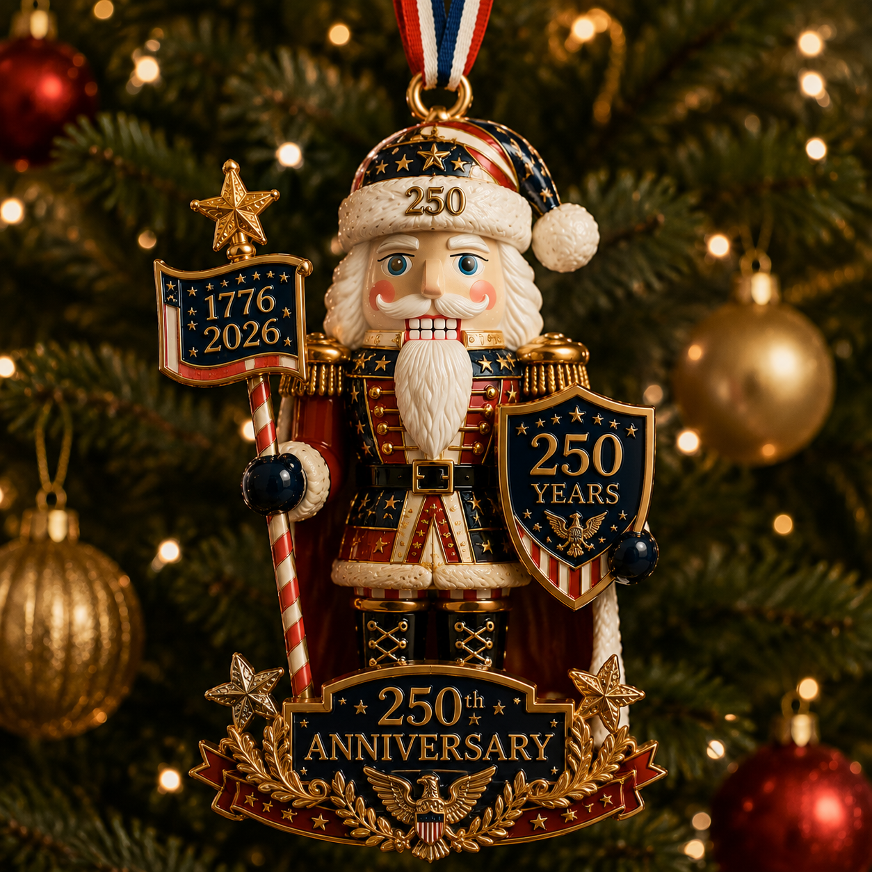 🇺🇸🎄America 250th Anniversary Nutcracker Christmas Ornament Collection