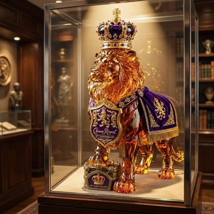 👑Crown 87th Anniversary Royal Lion Whiskey Bottle