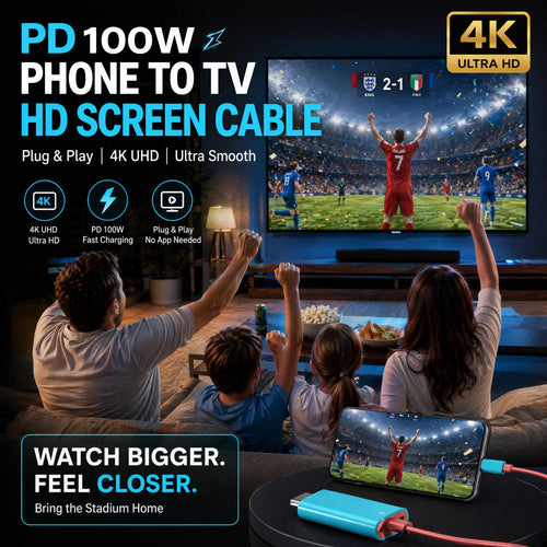 🎮📲 2M USB-C to HDMI Cable – 4K Display & 100W PD Charging for Switch, Phones, Tablets & Laptops