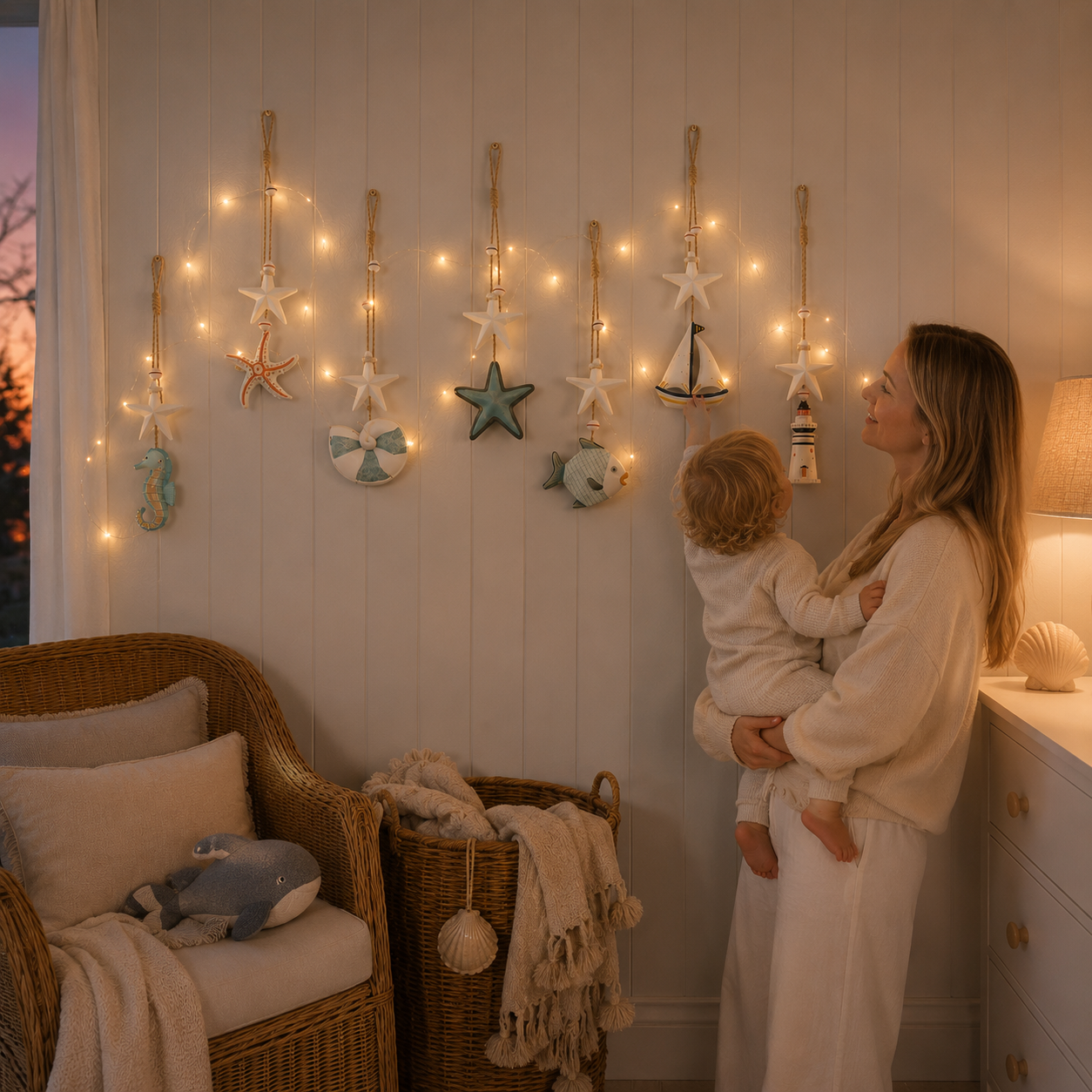✨Seaside Glow Wall Hangings — Set of 7