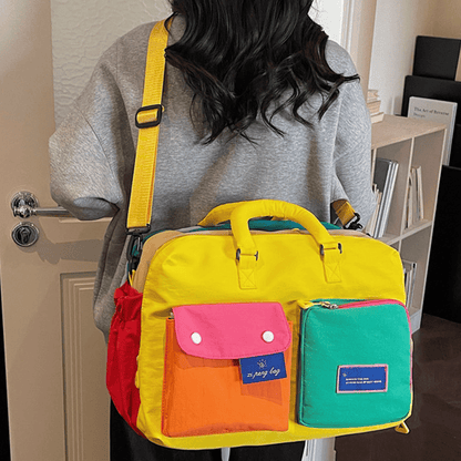 🌈 'Dopamine' Women's Portable Nylon Messenger Crossbody Bag