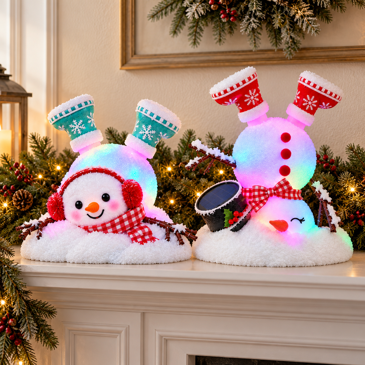 ☃️ Adorable Light-Up Snowmen | 4 Cute Christmas Garden Style 🎁
