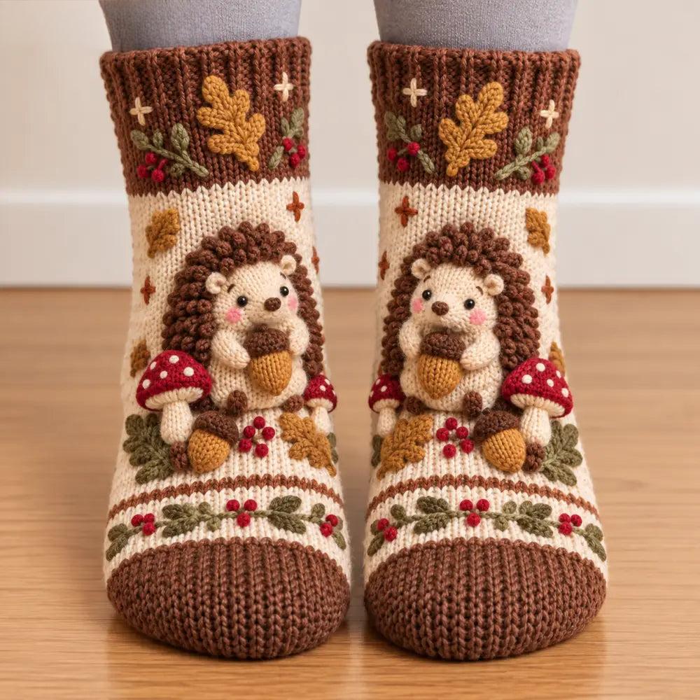 🧦🍂3D Knit Fall Cottage Cozy Socks