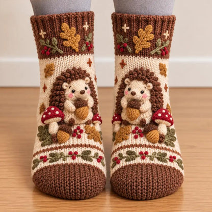 🧦🍂3D Knit Fall Cottage Cozy Socks