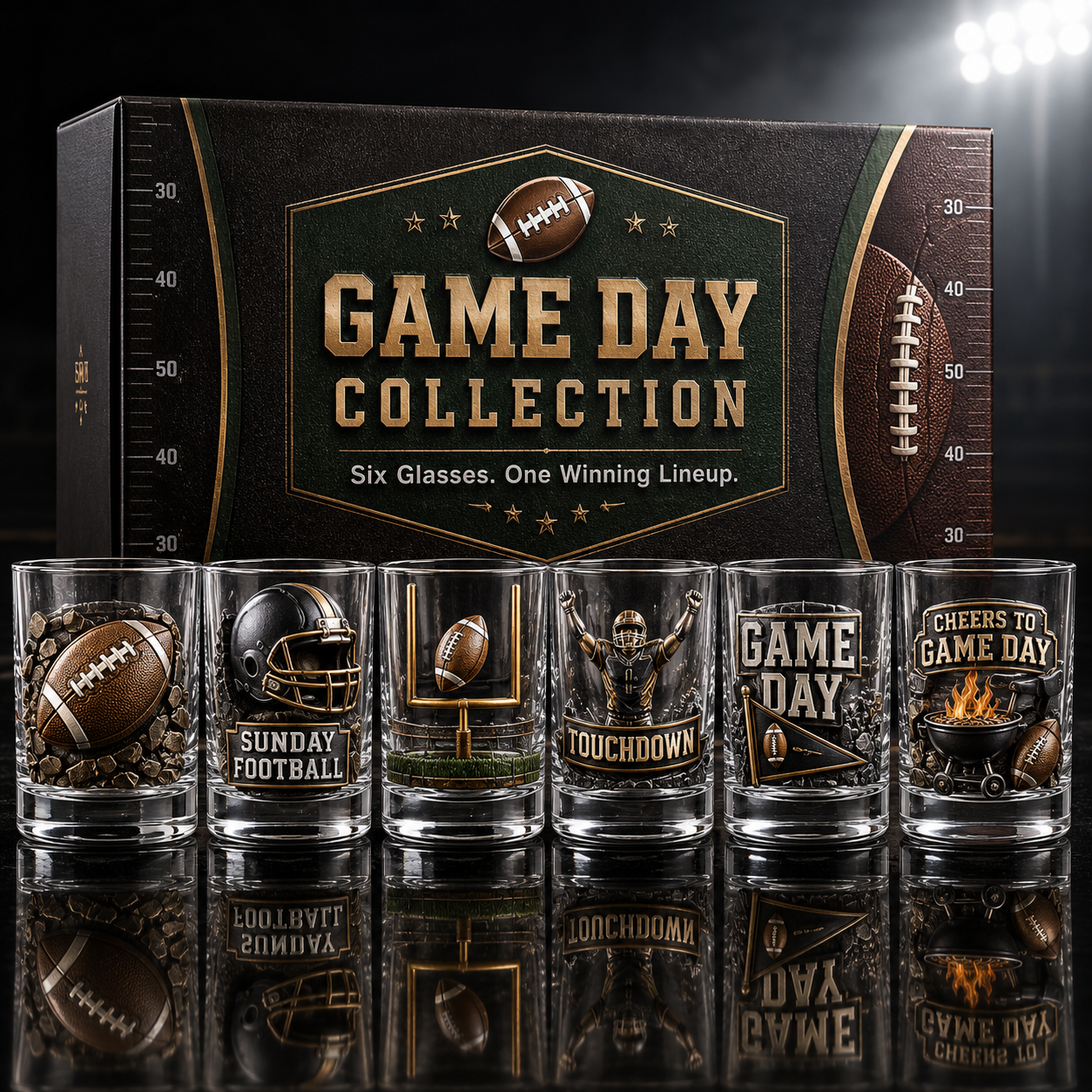 🏈 Game Day 3D Collector Glass Set