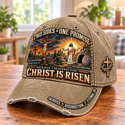 🔥Last Day 50% OFF ✝️ Christ Is Risen Two Sides One Promise Baseball Cap