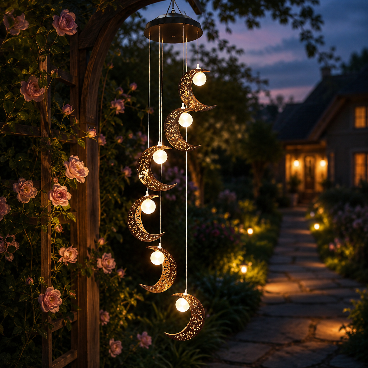 🌙Moonlit Reverie Solar Wind Chime