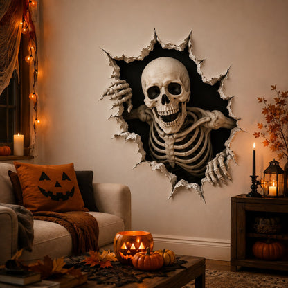 Halloween Witch Break-In 3D Wall Decal