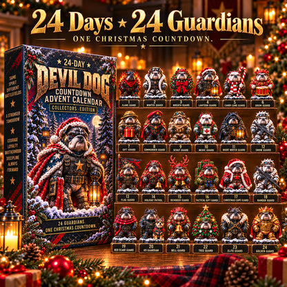 🐾🔥 Devil Dog 24-Day Christmas Countdown Advent Calendar