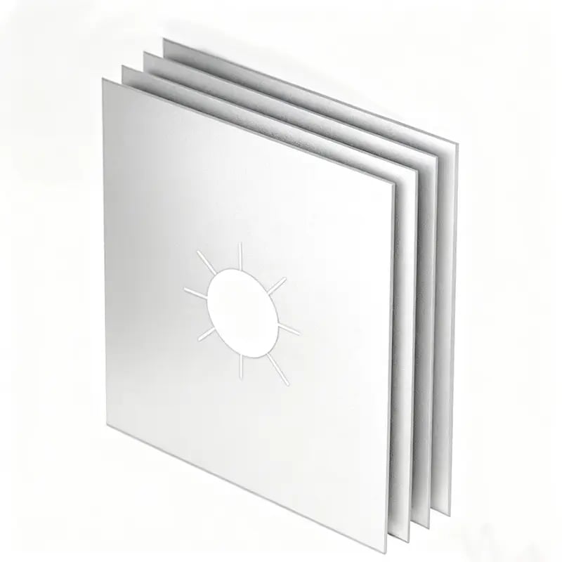 🍳♻️ Reusable Gas Stove Burner Liners – 4PCS Trimmable Non-Stick Stovetop Protectors