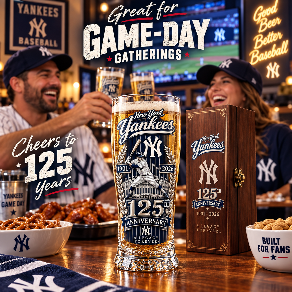 🏆 Let’s Go Tribe! 125th Anniversary Commemorative Pint Glass