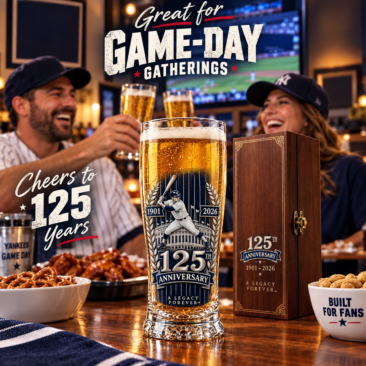 Let’s Go Tribe! 125th Anniversary Commemorative Pint Glass