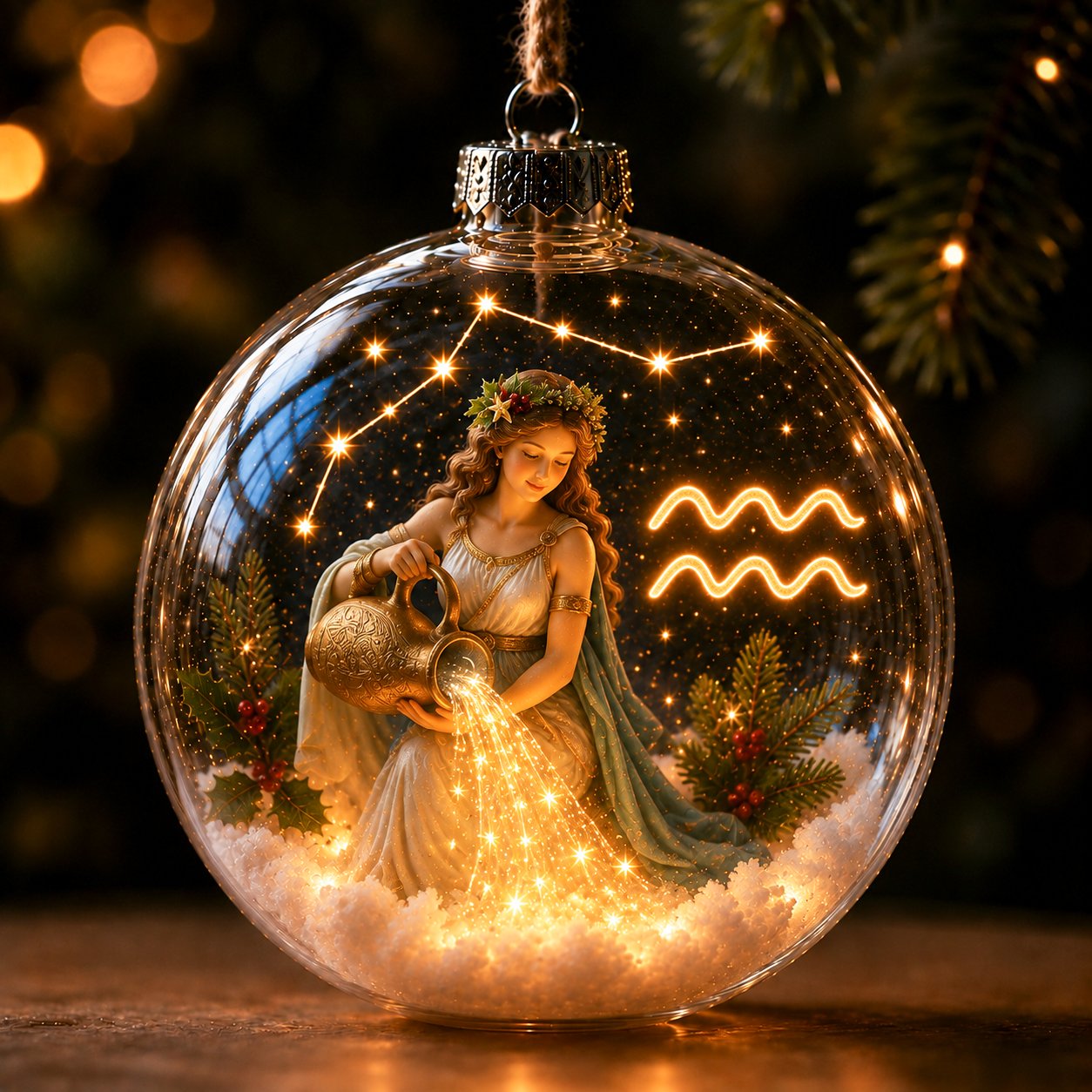 ✨ Lighted Zodiac Christmas Ornament
