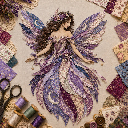 🧚‍♀️🌸 Premium Fairy Patchwork DIY Kit | Handmade Fantasy Wall Decor ✨