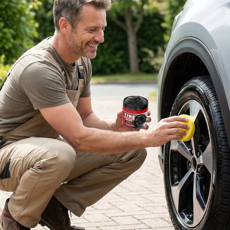 🎉✨Tire Shine Balm with Sponge – Restore a Deep Black Finish