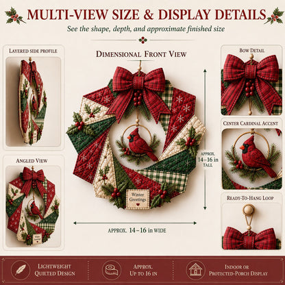 🎄 Christmas Fabric Wreath DIY Kit