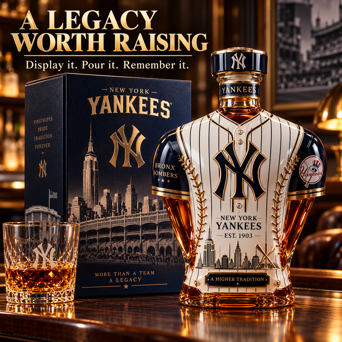 Bronx Bomber Jersey Decanter
