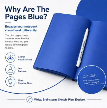 🎨📘 Think in Color Creative Notebook – 140 GSM Pages + Free White Gel Pen
