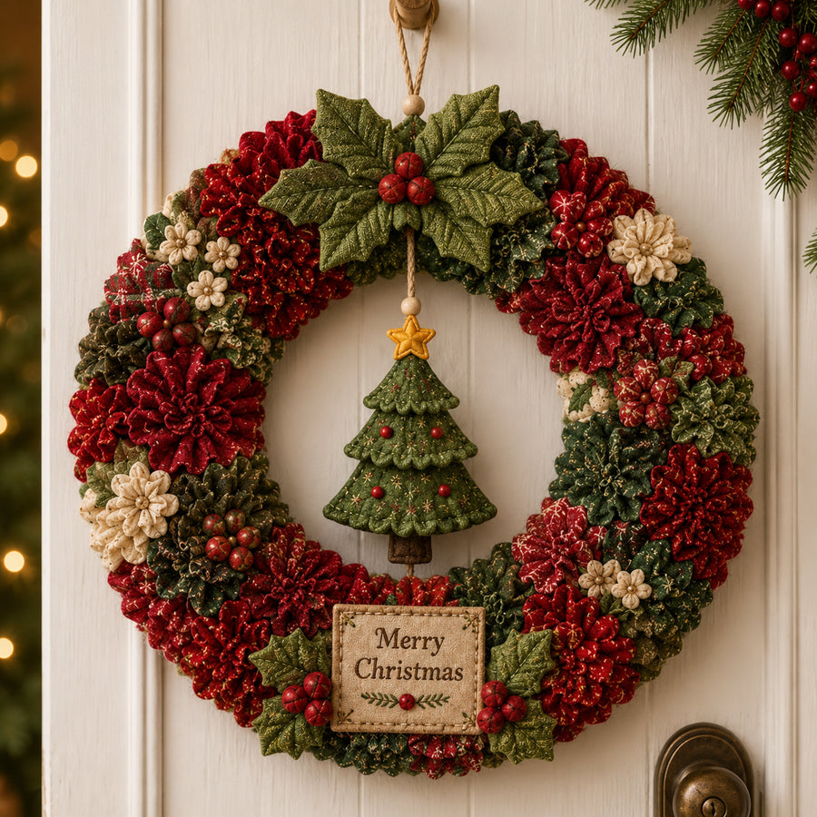 Merry Christmas Tree wreath