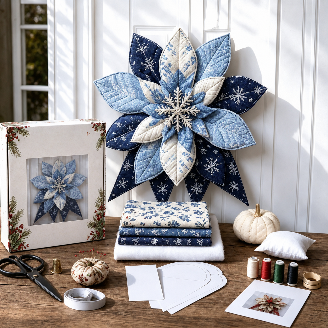 🎄 DIY Christmas Quilt Bow Decoration Kit