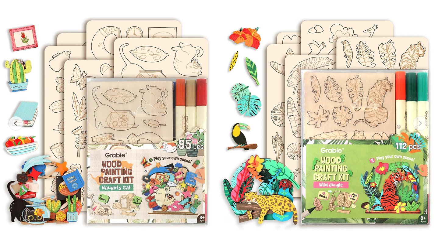 🎨Wood Painting Art Craft Kit - ✨Complete Handcraft Set with Crafting Tools