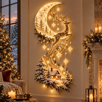 Reindeer Under the Starry Sky™ – Cozy Christmas Cabin