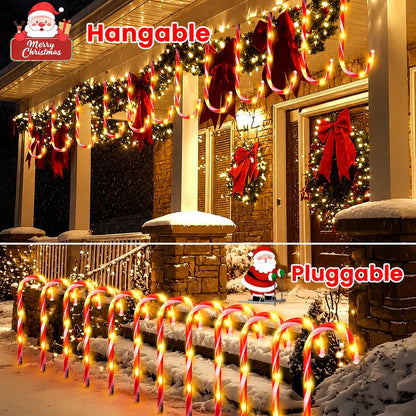 5-Piece Solar Candy Cane Pathway Lights