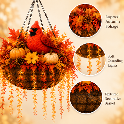 ❤️🍂Fall Animal Hanging Basket Collection：Cardinal / Deer / Fox / Squirrel