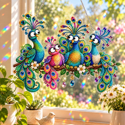 🔥Last Day 50% OFF - 🐦✨ Sunny Birds Diamond Art Suncatcher DIY Kit
