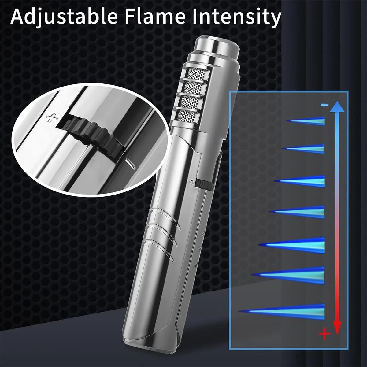 🔥 1800°C Refillable Jet Torch Lighter – Wind-Resistant Adjustable Flame