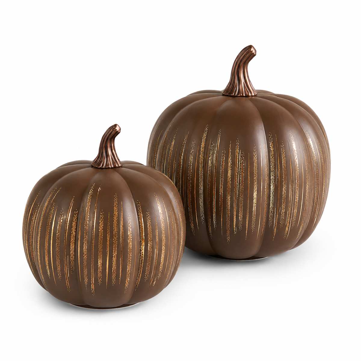 Lighted Starry Night Glass Pumpkin Set