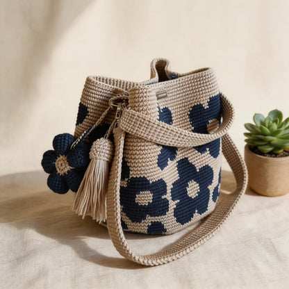 Handmade Crochet Flower Tote 🌼
