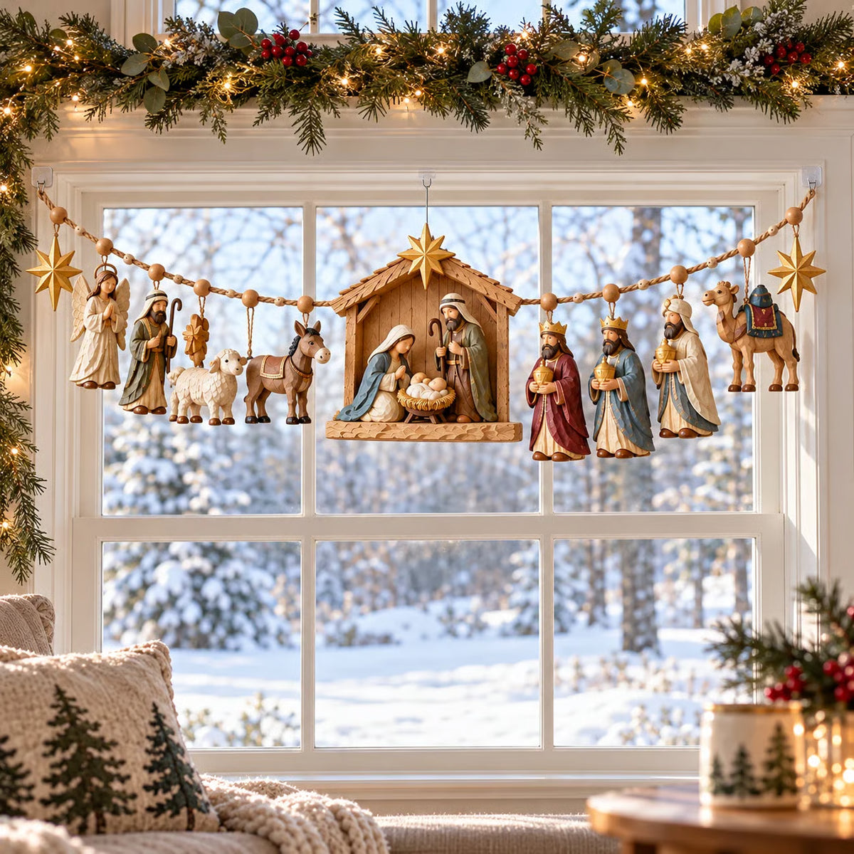 ✝️⭐ Hope Was Born in Bethlehem™ | Christmas Nativity Garland