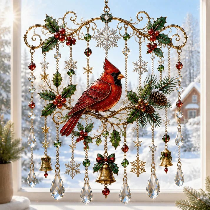 🎄🎐Handmade Christmas Stained Acrylic Window Hanging