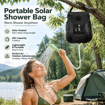 ⭐☀️ Portable Solar Camping Shower Bag