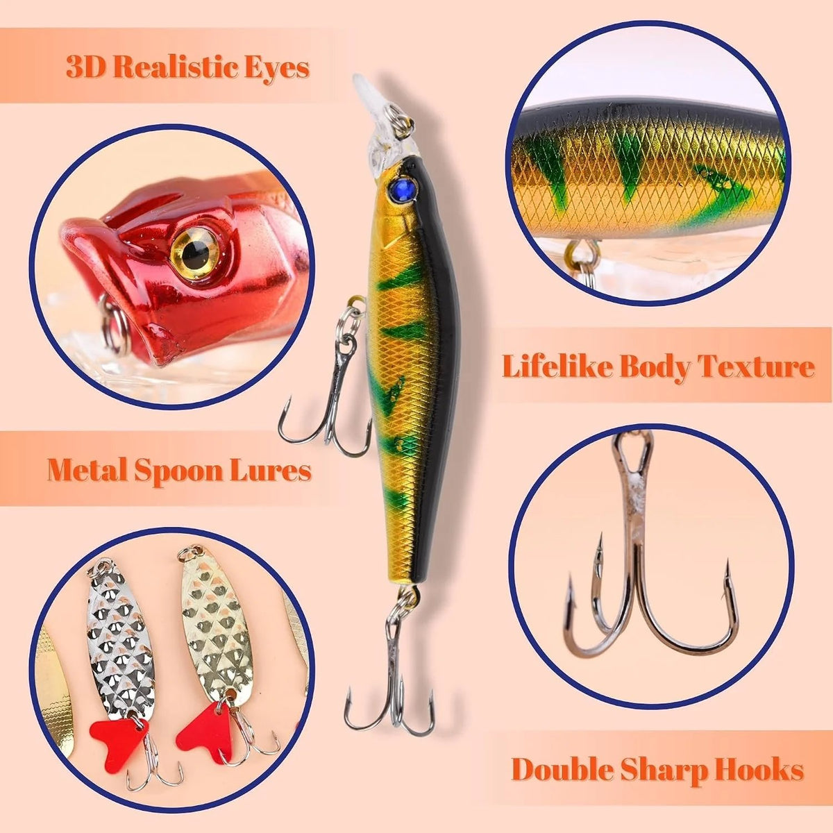 Fishing Advent Calendar 2026 Christmas - 24 Days Fishing Lures Advent Calendar for Fisher