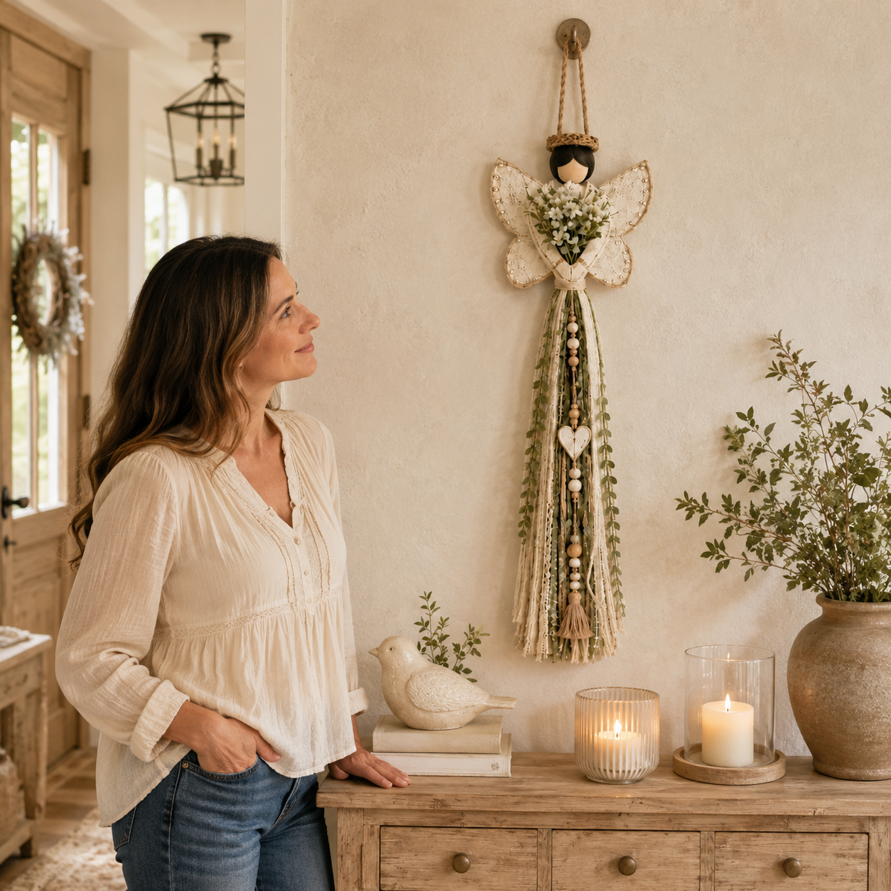 💗Grace In Bloom Angel Wall Hanging