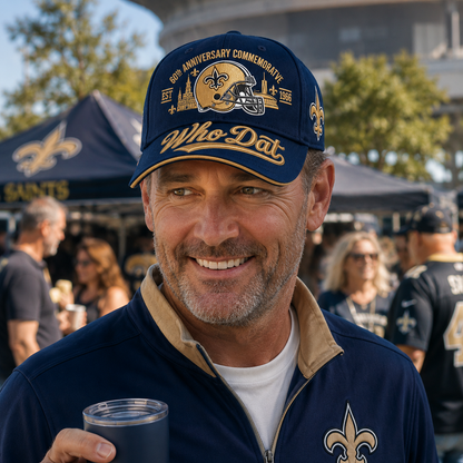 🇺🇸 Last Day Promo: 49% OFF⚜️🏈Who Dat 60th Anniversary Baseball Cap