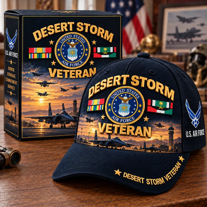 🎖️🇺🇸 Desert Storm 35th Anniversary Veteran Cap – Honoring Service, Brotherhood & Pride | 1991–2026