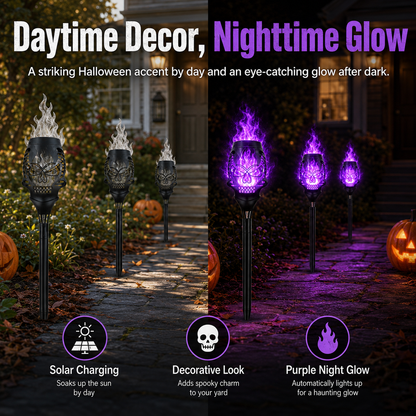 💀Halloween Solar Skull Flame Lights