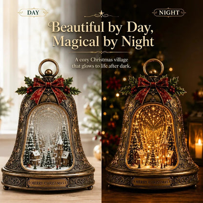 🎉🎄 Christmas Village Infinity Bell – Lighted 3D Holiday Decor