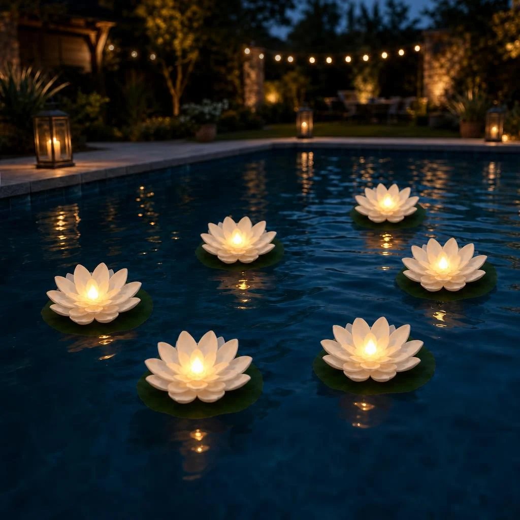 LotusGlow™ Floating Lotus Lights