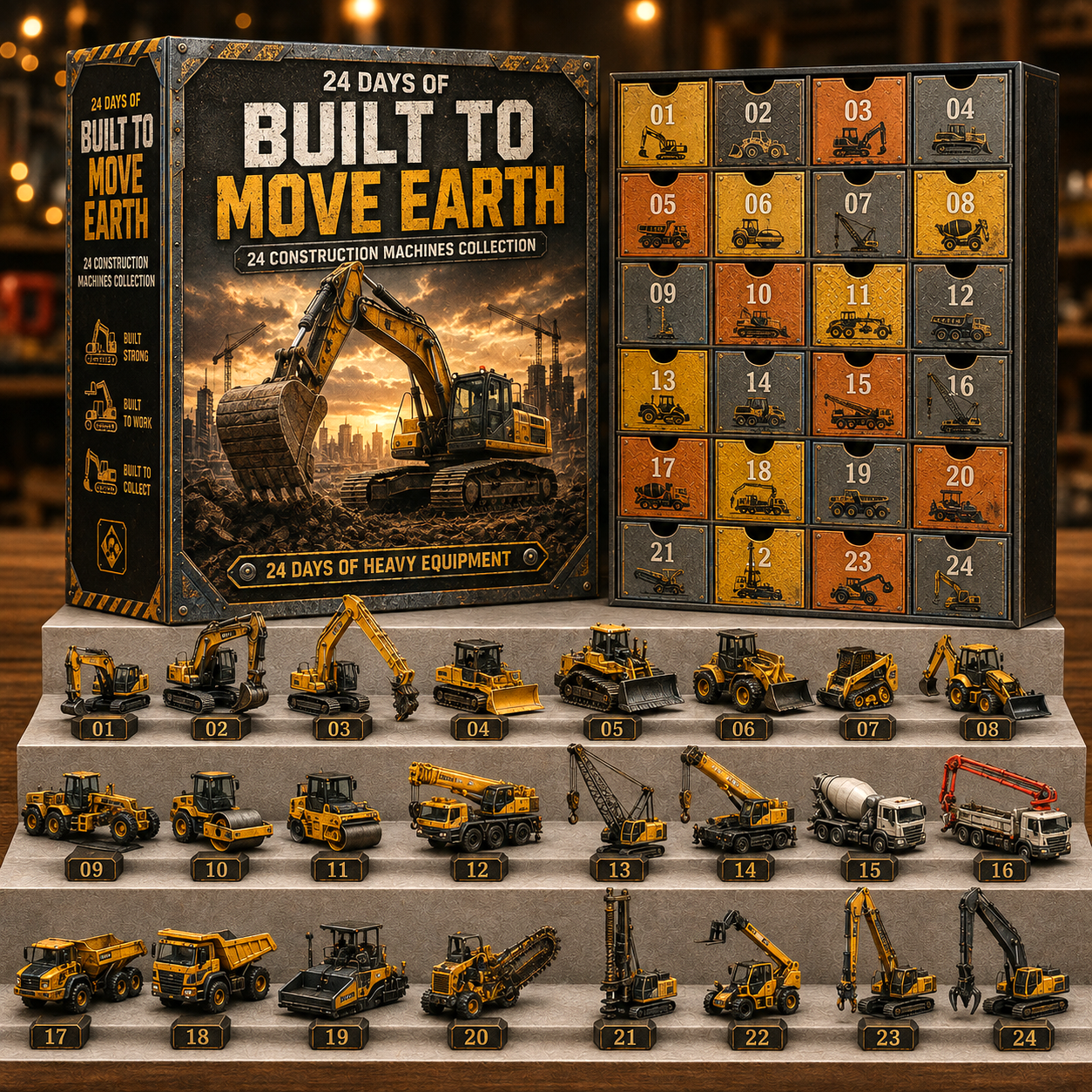 24 Days of Built to Move Earth Advent Calendar – 24 Construction Machine Collectibles