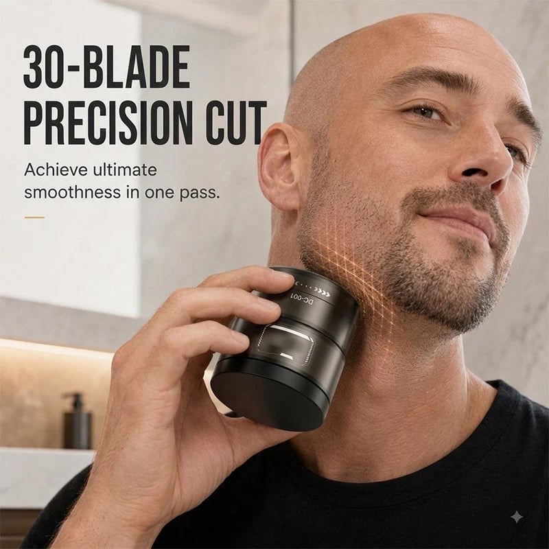 2-in-1 Smart Electric Bald Head Shaver and Beard Trimmer