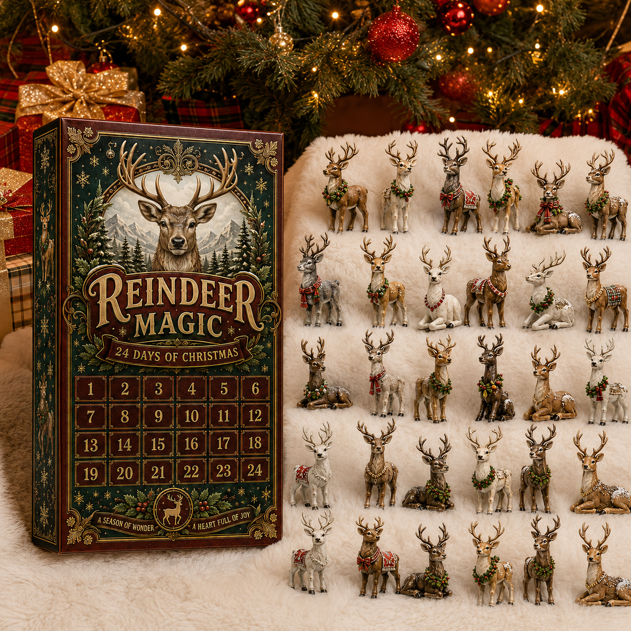 ✨24-Day Christmas Countdown Advent Calendar –Reindeer Magic  Ornament