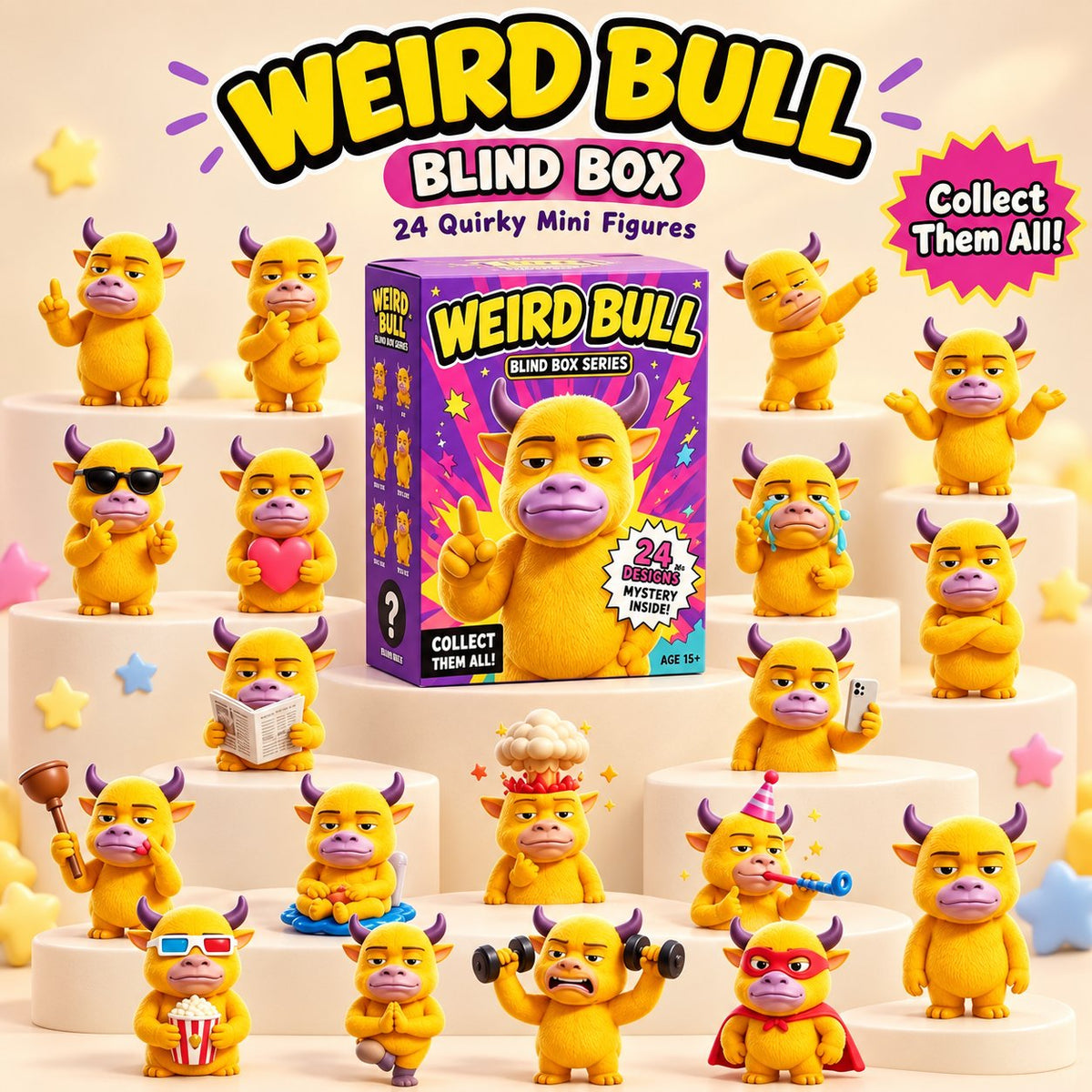 🐮 Crazy Cow Blind Box Figures