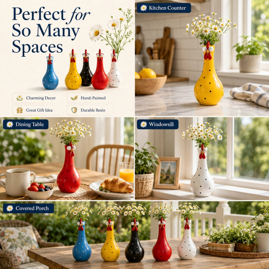 Cluck & Bloom™ Whimsical Chicken Flower Vase