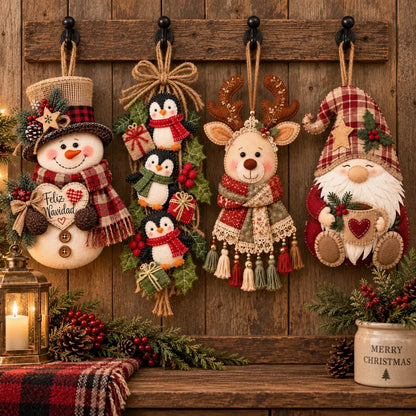 Vintage Christmas Character Door Hangers