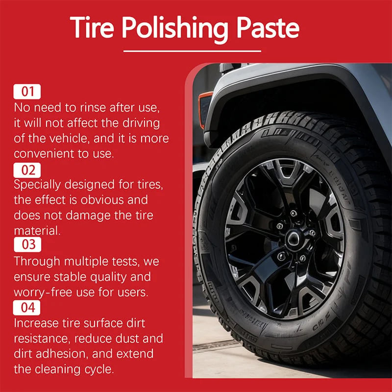 🎉✨Tire Shine Balm with Sponge – Restore a Deep Black Finish